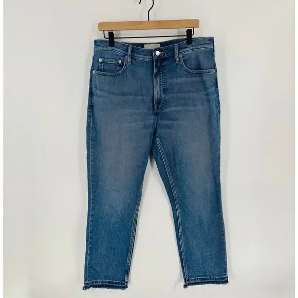 Everlane Original Cheeky Straight Leg Jeans Organic Denim Cropped Size 31S - Picture 9 of 9